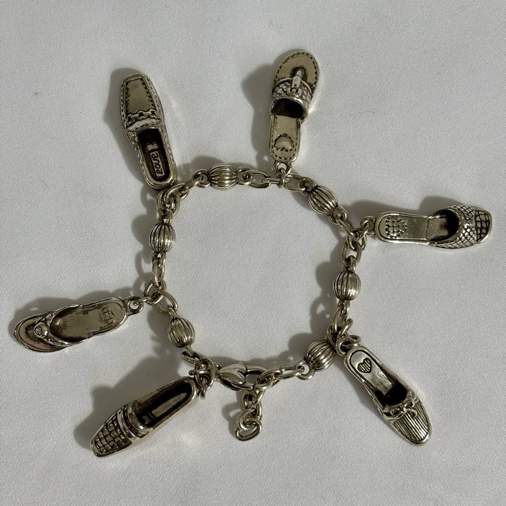 Vintage Brighton Silver-plated shoe lover bracelet- 7 inches
